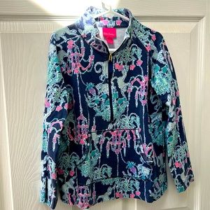 Lilly Pulitzer Monkeying Around Popover Girls Size L (8-10)